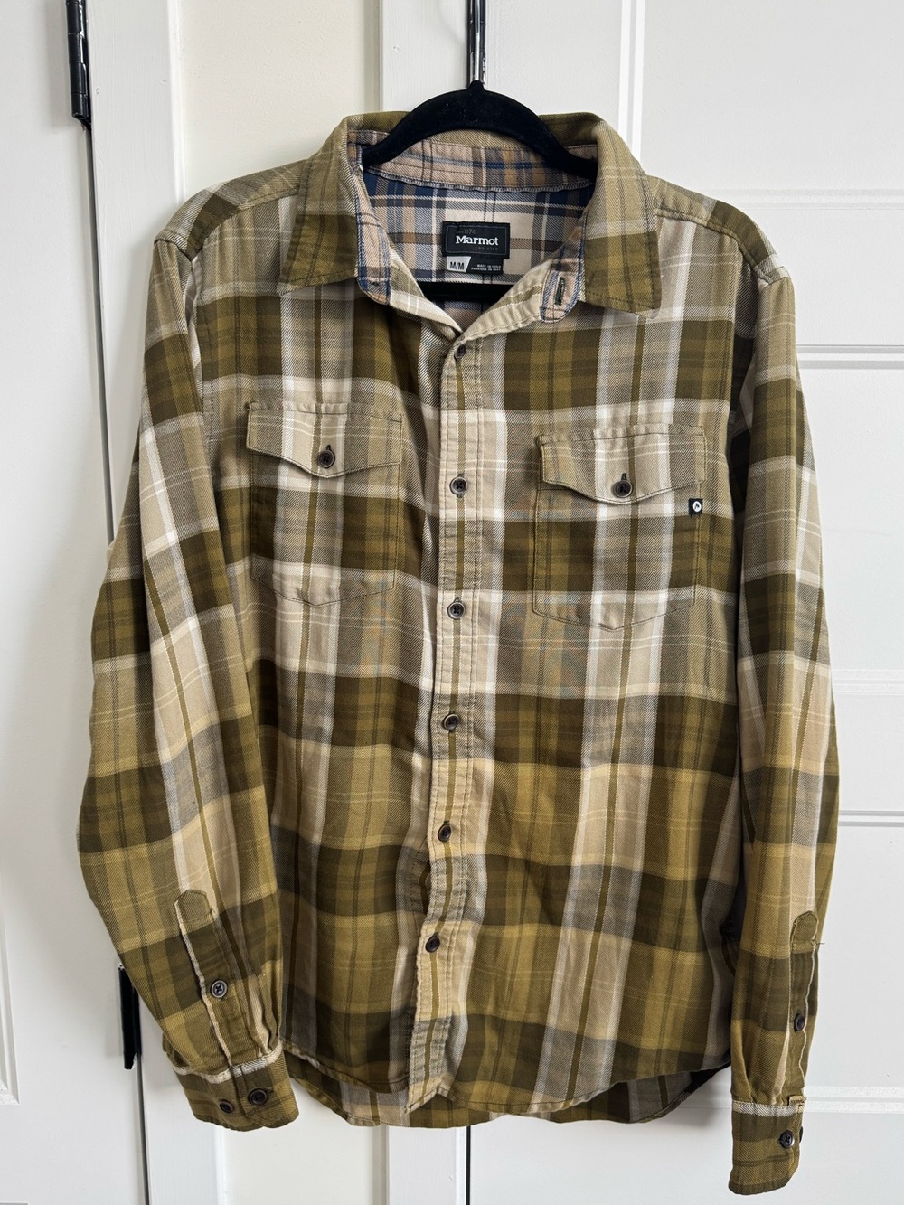 Marmot Bodega Lightweight Flannel Men’s Long Sleeve Shirt in Crocodile / Nori